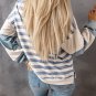 Stripe Drop Shoulder Striped Pullover Sweatshirt