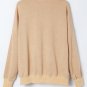 Khaki Drop Shoulder Ribbed Trim Oversized Sweatshirt
