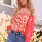 Pink Bleached Cheetah Print Sweatshirt