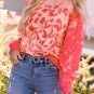 Pink Bleached Cheetah Print Sweatshirt