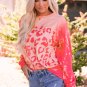 Pink Bleached Cheetah Print Sweatshirt