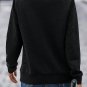 Black Solid Half Zipper Quilted Pullover Sweatshirt