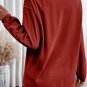 Racing Red Ribbed Corded Oversized Sweatshirt