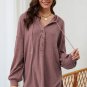 Buttoned High and Low Hem Hoodie