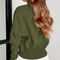 Green Zip Up Stand Collar Ribbed Thumbhole Sleeve Sweatshirt