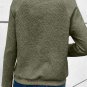 Laurel Green Textured Knit Buttoned Kangaroo Pocket Sweatshirt