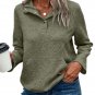 Laurel Green Textured Knit Buttoned Kangaroo Pocket Sweatshirt