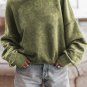 Green Drop Shoulder Crew Neck Pullover Sweatshirt