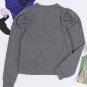 Gray Vintage Washed Puff Sleeve Sweatshirt