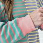 Casual Stripe Colorblock Drop Shoulder Oversize Sweatshirt