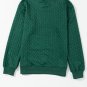 Blackish Green Merry And Bright Cable Knit Pullover Sweatshirt