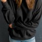 Black Solid Classic Crewneck Pullover Sweatshirt