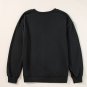 Black Solid Classic Crewneck Pullover Sweatshirt