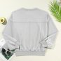 Gray Exposed Seam Batwing Sleeve Drop Shoulder Sweatshirt