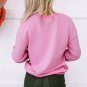 Bonbon Pearl Detail Ribbed Crew Neck Sweatshirt