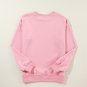 Pink Solid Classic Crewneck Pullover Sweatshirt