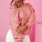 Pale Chestnut Bowknot Dewback Round Neck Sweatshirt