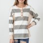 Multicolor Striped Colorblock Patchwork Sweatshirt