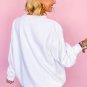White American Flag Graphic Drop Shoulder Loose Sweatshirt