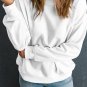 Beige Solid Classic Crewneck Pullover Sweatshirt