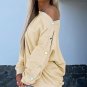 Beige Buttoned Sleeve Dropped Shoulder Sweatshirt