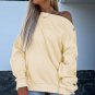 Beige Buttoned Sleeve Dropped Shoulder Sweatshirt
