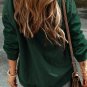 Blackish Green Quilted Patchwork Exposed Seam Hoodie