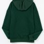 Blackish Green Quilted Patchwork Exposed Seam Hoodie