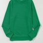 Green Solid Round Neck Raglan Sleeve Sweatshirt