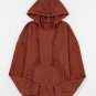 Chestnut Quilted Patchwork Exposed Seam Hoodie