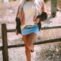 Beige Oversized Color Block Patchwork High Low Hoodie
