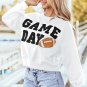 White GAME DAY Graphic Varsity Pullover Sweatshirt