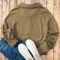Brown Quarter Zip Stand Neck Kangaroo Pocket Sweatshirt