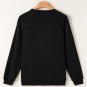Black Rainbow Colorblock Striped Pullover Sweatshirt
