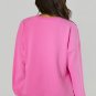 Bonbon Solid O Neck High Low Hem Pullover Sweatshirt