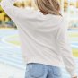 White Tinsel Game Day Drop Shoulder Graphic Sweatshirt