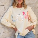 Apricot LOVE PATCH Graphic Oversized Sweatshirt
