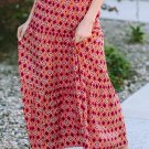 Rose Vintage Boho Floral Print Tiered Maxi Skirt