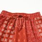 Fiery Red Bohemian Mix Print Long Flared Skirt