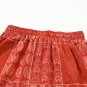Fiery Red Bohemian Mix Print Long Flared Skirt