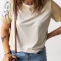 Khaki Bleached Leopard Print Crew Neck T Shirt