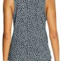 Gray Leopard Print Round Neck Tank Top