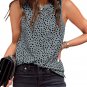 Gray Leopard Print Round Neck Tank Top