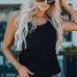 Black Scoop Neck Basic Solid Tank Top