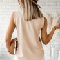 Apricot V Neck Knotted Shoulder Vest