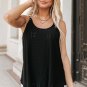 Black Eyelet Strappy Scoop-Neck Tank Top
