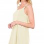 Apricot Spaghetti Strap V Neck Flowy Tunic Tank Top