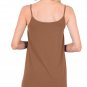 Chestnut Spaghetti Strap V Neck Flowy Tunic Tank Top