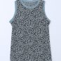 Gray Leopard Print Round Neck Tank Top