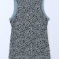 Gray Leopard Print Round Neck Tank Top